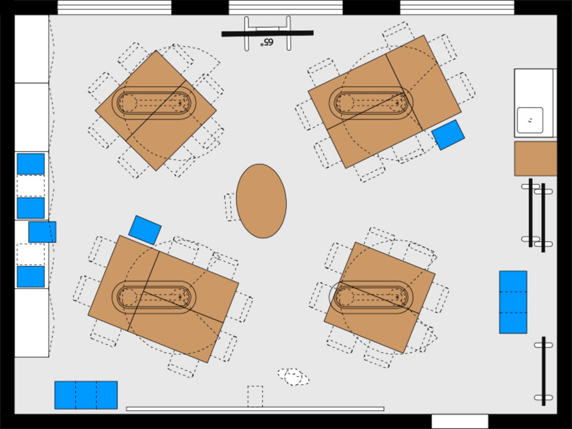 Bild: Planungsbeispiel Makerspace im MINT-Raum, Kleingruppen