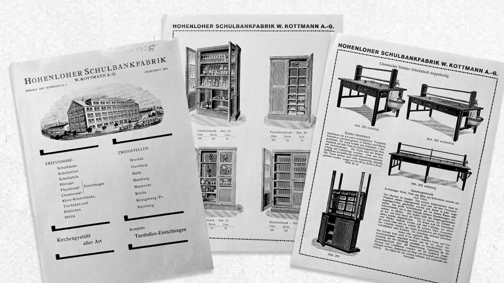 Bild: 1928 | Prospekt mit dem umfangreichen Gesamtsortiment