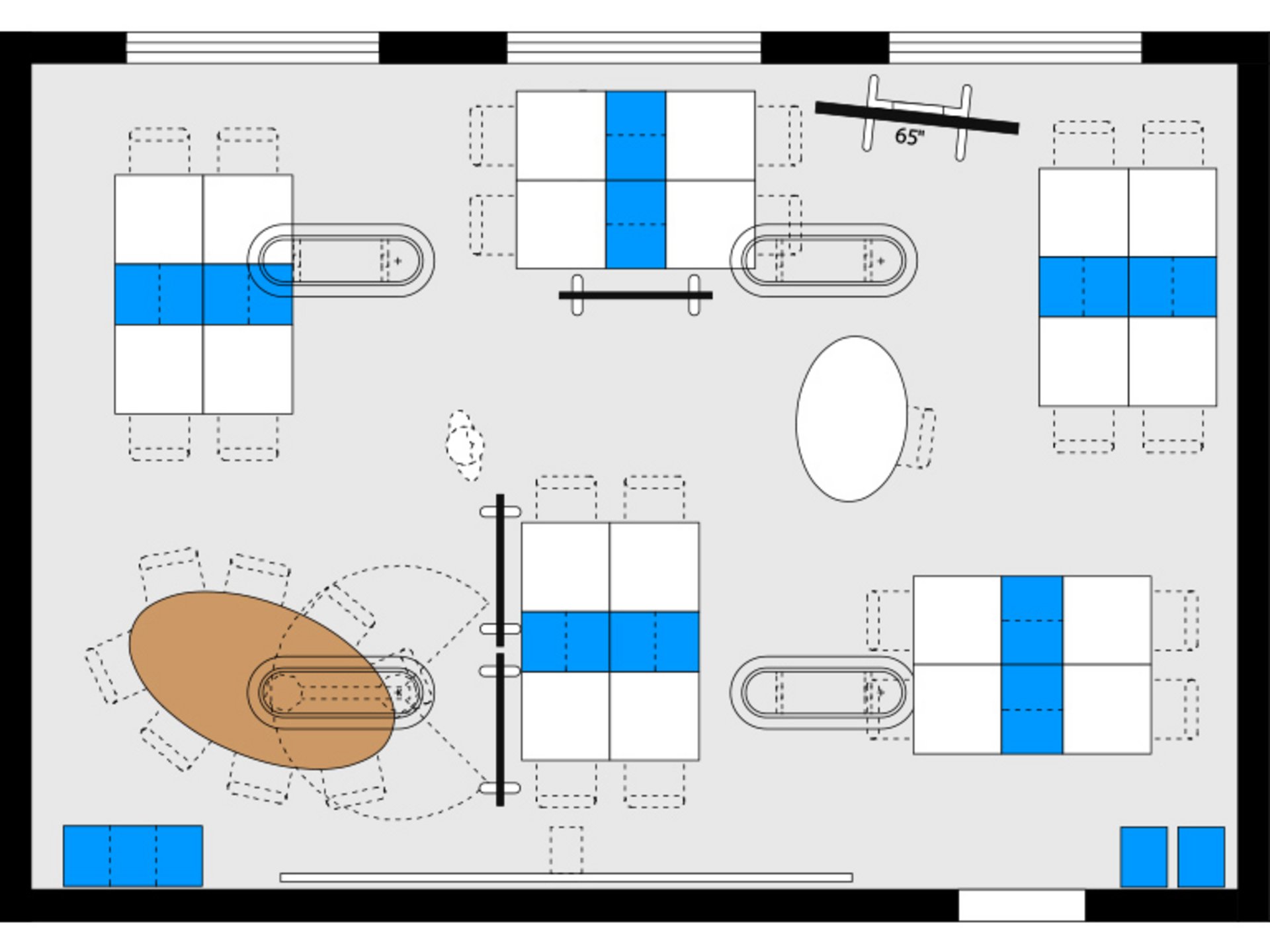 Bild: Planungsbeispiel Makerspace im Lernraum, Kleingruppen