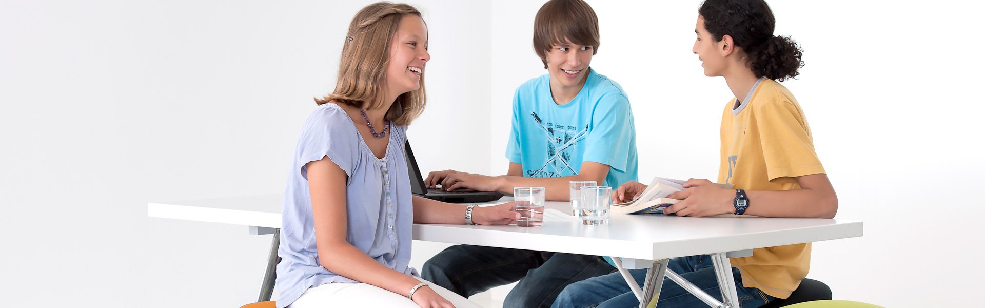 Young pupil talking Image: Young pupils talking